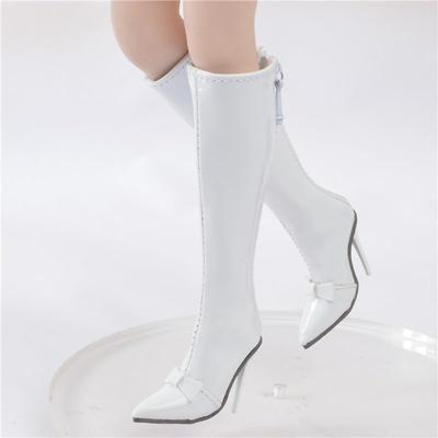 Figure for TBLeague for Normal Size Sexy Beautiful Female Office Leather Style High Heel Long Boots and Head Not White [TOYBARJAPAN] 1/6