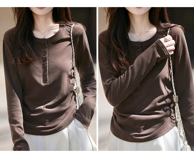 Haut Tricot Manches Longues Plissé Haut de Gamme pour Femme - Col Rond, Tendance & Confortable pour l'Automne/Hiver