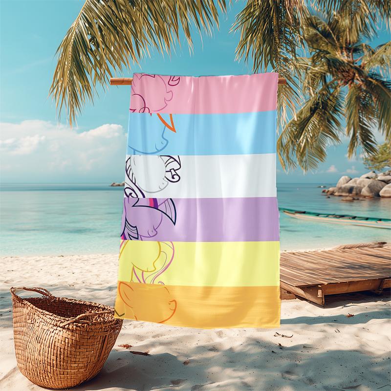 1Pc Little Pony Friendship Beach Towel Microfiber Beach Towel Thin Absorbent For Beach Swimming Yoga Bath Sports 0917126