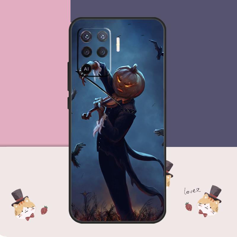 Halloween Pumpkin Ghost Mummy Case For Oppo A94 A74 A54 A18 A38 A58 A78 A98 A80 A60 A40 A96 A76 A16 A15 A17 A57 A77 A5 Pro