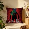 Stylish SSally Facees Cushion Cover Versatile DoubleSided Pillow Case Fit for Sofa Bed Car  Daily Decor