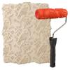 Decorative Texture Paint Roller with Bird and Leaf Embossed Rubber, 7 Inch Wall Pattern Roller for Accent Walls and DIY Paint Projects