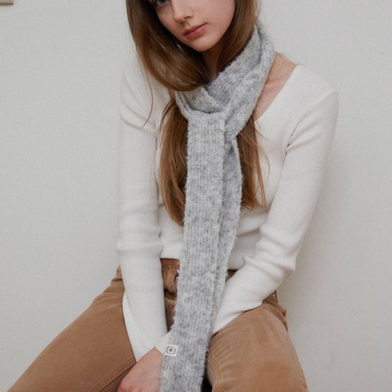 TATIANA Melange Slim Fur Muffler MF8112 3 Colors