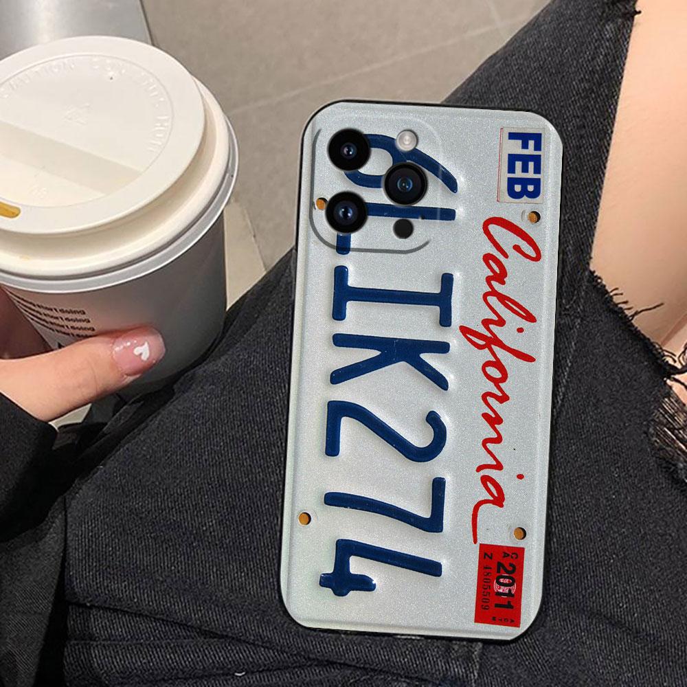 

Lucky License Plate Number Cover Phone Case For iphone Apple 17 AIR 16E 16 15 14 13 12 11 Pro XR Max 8 7 Plus TPU Case Shell IPHONE15PRO