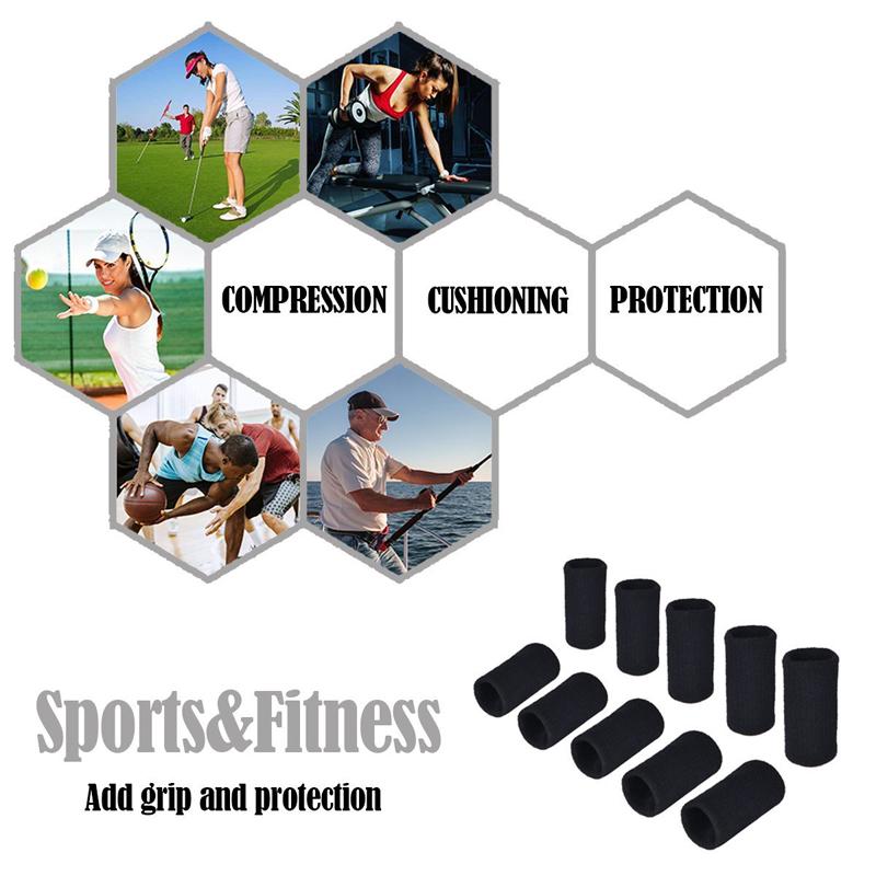 10 Pieces Stretch Sports Knuckle Support Finger Protectors Outdoor Basketball Volleyball Finger Protection Brand New