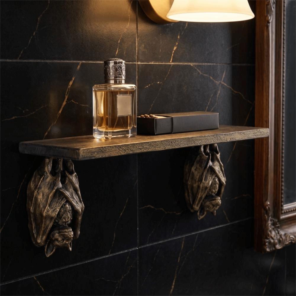 Plastic Hanging Bat Wall Bracket 3D Printed Bat Floating Display Rack Wall Mount Shelf Living Room