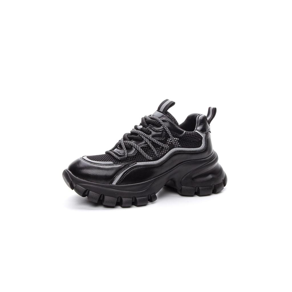Moon Falling Pedestrian 2025 Leather Little White Shoes Women's Platform Dad Shoes Women's Sports Fashion Casual Net Shoes Women's Comfort