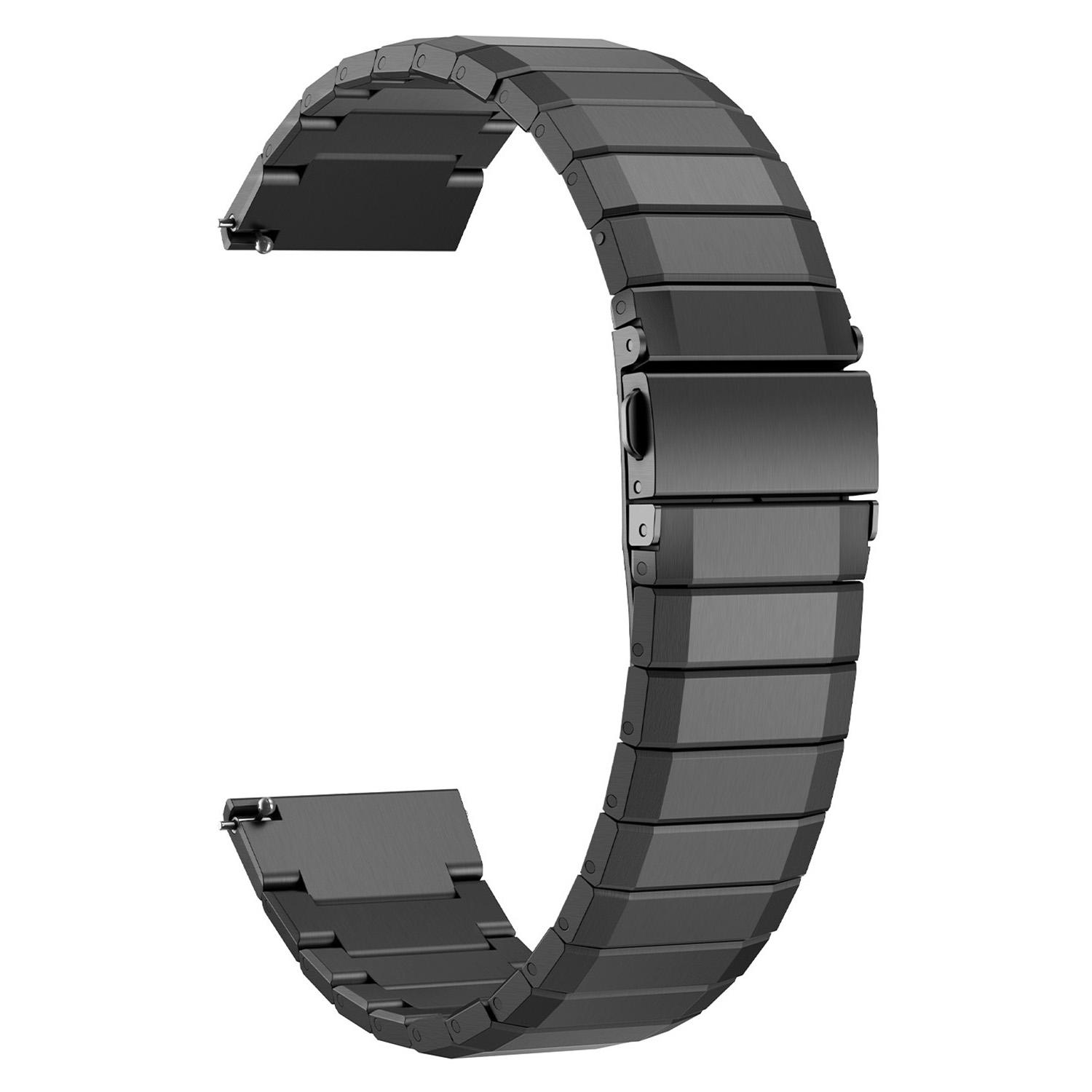

22mm Universal Titanium Alloy Watch Band Bamboo Segment Wrist Strap Titanium Grey