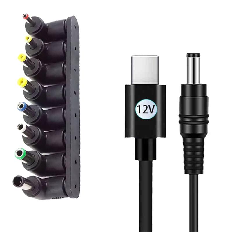 Universal DC5521 Power Supply Adapter 8 Adapters for Cameras Routers Laptops and Notebook with 5.5x2.1mm Barreled Plug
