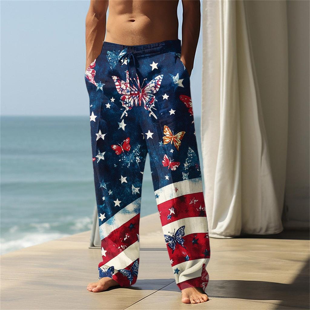Independence Day Men's Printed Casual Pants