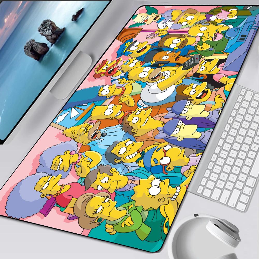 Die Simpsons Cartoon Mauspads Gummi-Matte Laptop XXL Mauspads Notizbuch Gamer Computertisch Gaming Zubehör