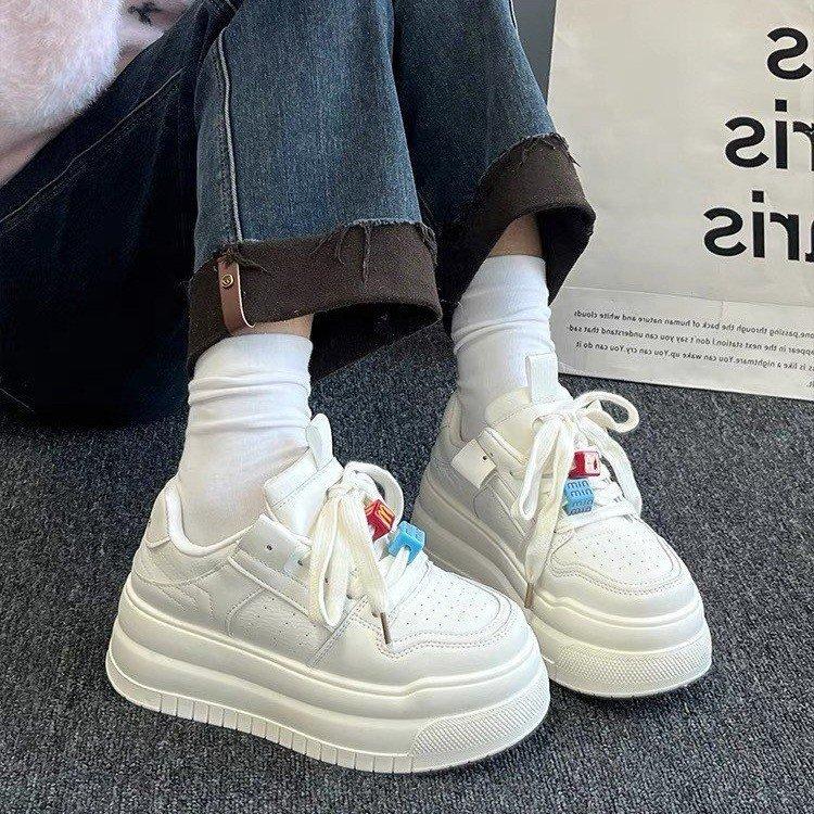 Premium thick-soled muffin heightening board shoes super hot new spring and summer casual sports shoes