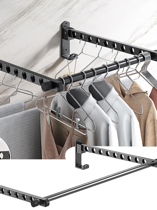 Wall Mounted Clothes Hanger non-punching Bathroom Toilet Drying Hanger For Dormitory Laundry Folding Indoor Laundry Hanger belgium 2800₽