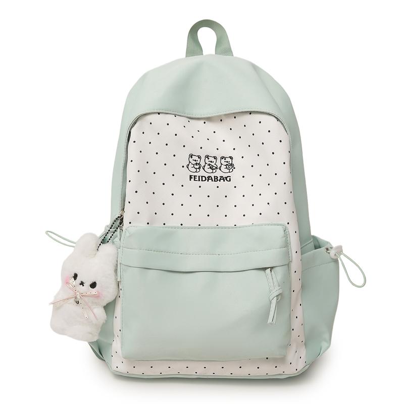 Large Capacity Backpack Color Contrast Student Schoolbag