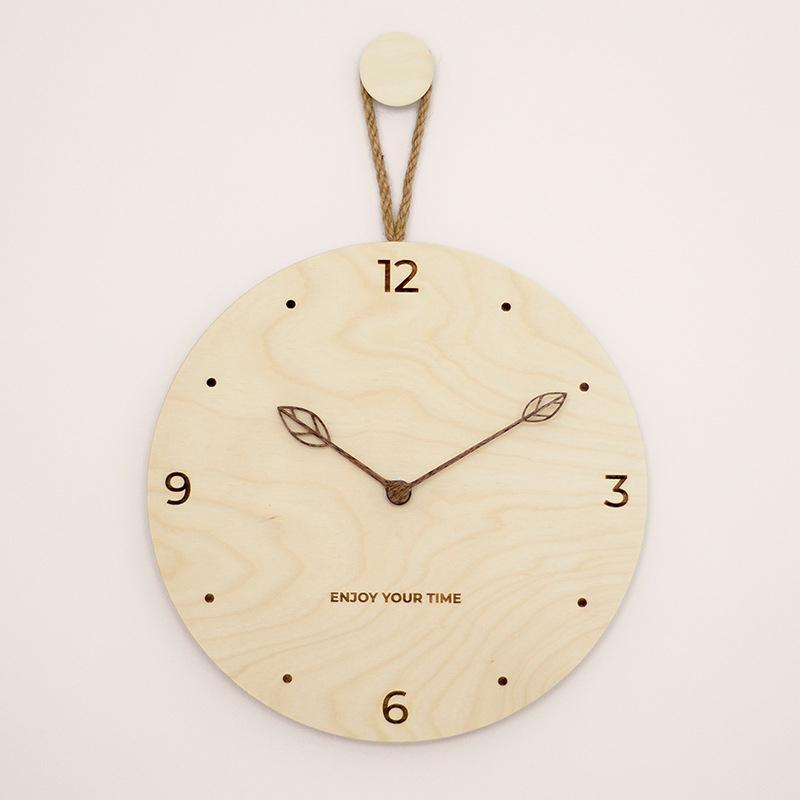 Nordic Wall Clock Wood Interior Living Room Decoration Clocks Modern Silent Accessories Wall Clock Creative Minimalist Clocks