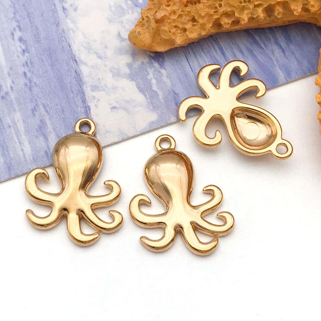 Ocean-Themed Animal Charms: Octopus, Crab, Dolphin, Starfish, Turtle Pendant for DIY Bracelets & Necklaces