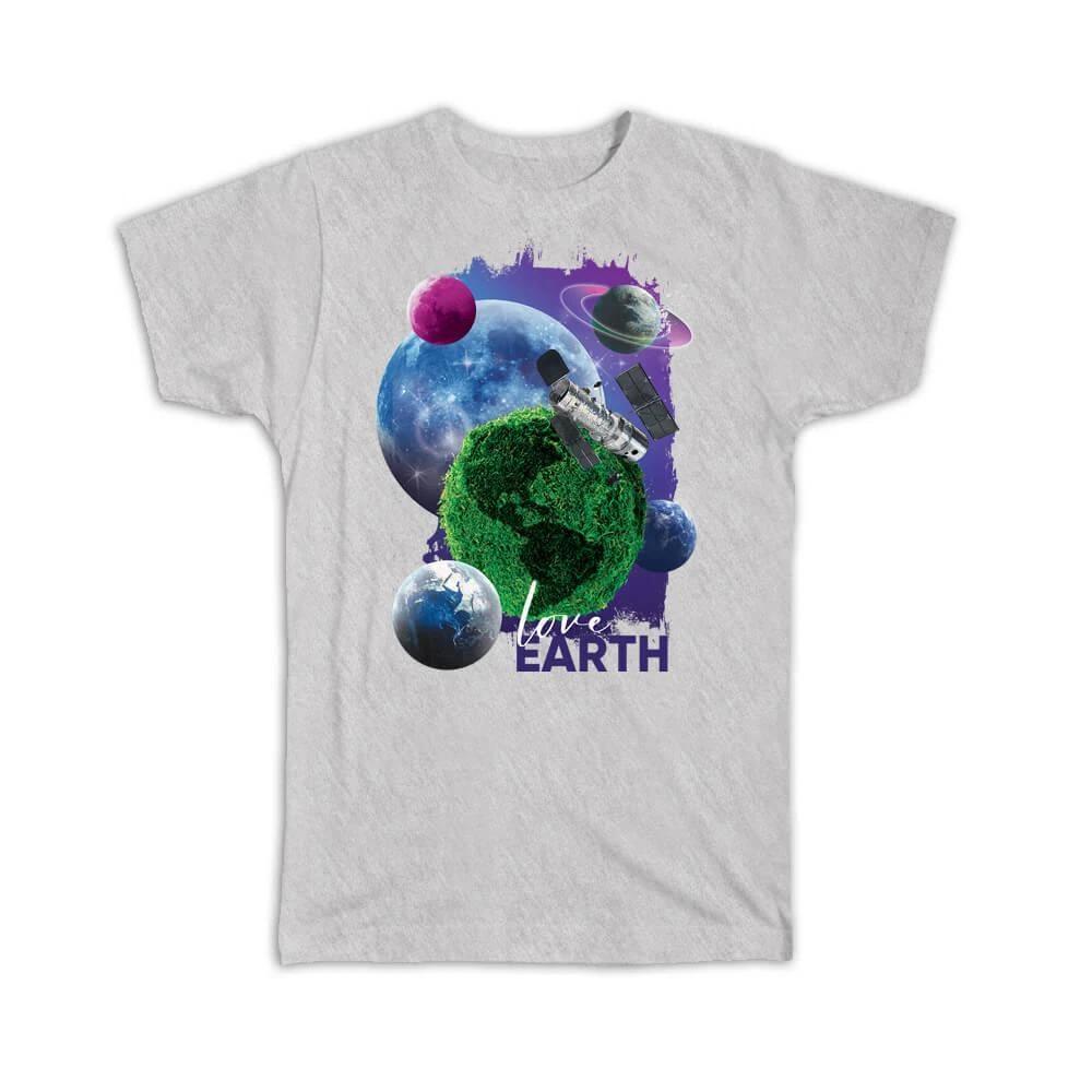 Gift T-Shirt : Ecolife Space Universe Planets Green Earth Globe Eco Friendly S