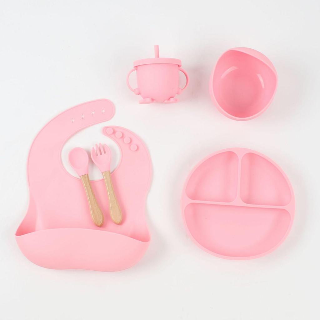 6-Piece Silicone Baby Dinnerware Set - Bowl & Tableware for Children