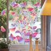 Colorful Gradual Change Butterfly Flower Living Room Balcony French Window Wall Beautification Sticker