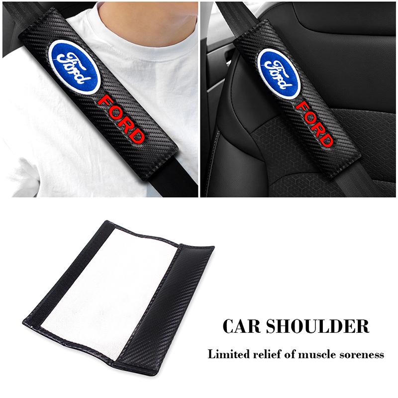 AACX1 Car Seat Neck Pillow Headrest Seatbelt Shoulder Safety Pad Protector For Ford Ranger S-Max Focus Mondeo Transit Custom Ranger