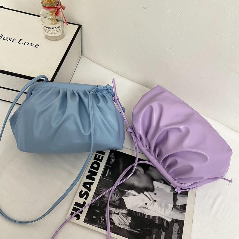 Women Party Crossbody Bag Bag PU Leather Single Shoulder Cloud Bag Dumpling Bag Messenger Bag Soft Simple Fashion