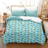 Personality Aggretsuko Anime Bedding Set New Soft Duvet Cover Pillowcases Cute Red Panda Print Bed Set for Kids Adults Bedroom D