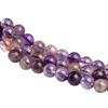 Hongchu Crystal Natural Amethyst Phantom Stone Loose Beads Purple Phantom Round Bead Semi-Finished Product