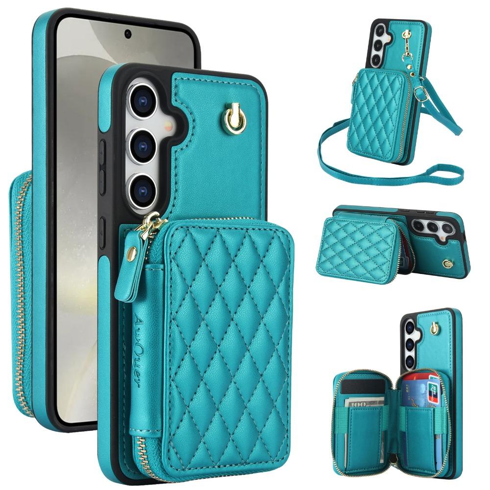 Crossbody Håndleddsstropp Etui for Samsung Galaxy S25 Ultra S24 FE S23 S22 Plus A14 A54 A15 A35 A55 Lommebok med Kortholder Deksel