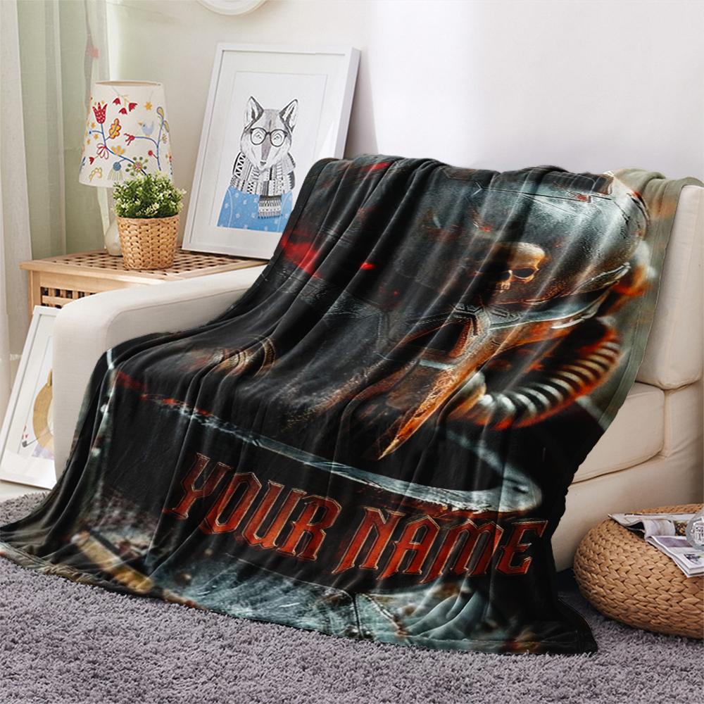 1pz Coperta in Flanella Personalizzata con Nome e Motivo Warhammer 4K Adatta a Tutte le Stagioni per Arredamento Casa Calore e Comfort Regali Regalo Festivo