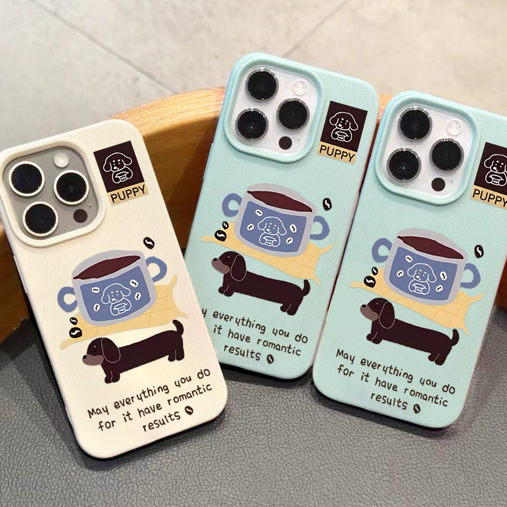 Phone Case for iPhone 11 13 XR XS Max Case iPhone 12 14 15 16 Pro Max 12 Pro 15 Plus Leather Painted Waterproof Drop-proof and Wear-resistant Cartoon