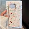 Cherry Bow Lichee Pattern Phone Case For Samsung S26 S25 Ultra Cases Galaxy S24 FE S23 Plus S22 A16 A26 A36 A56 A55 A54 5G Cover