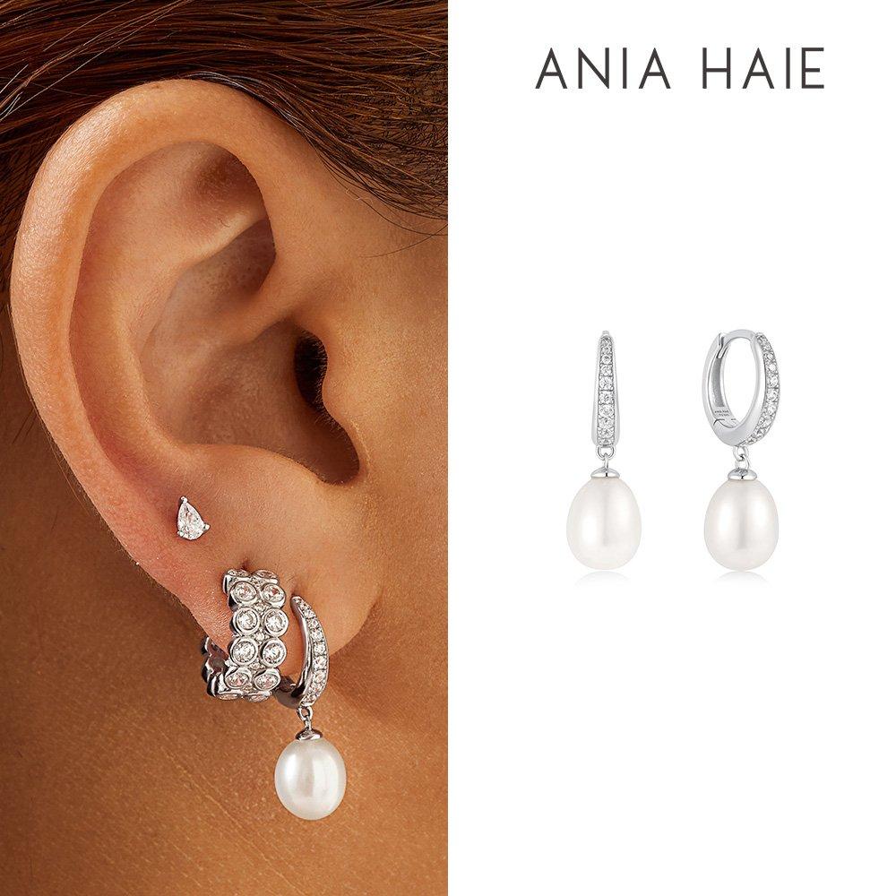 Natural Freshwater Pearl Drop 925 Silver Earrings E058-03H