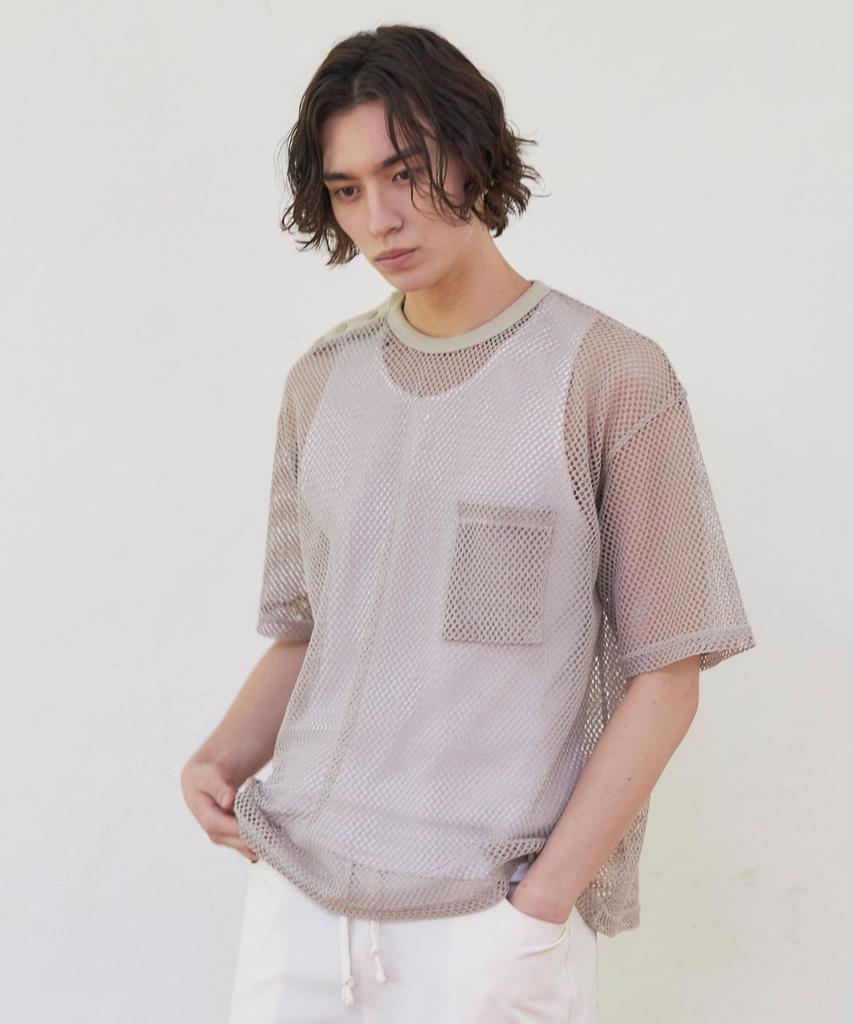SENTAIR Summer Net Half T-Shirt _Beige