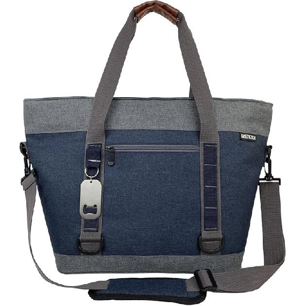 Insulated Cooler Bag, Large Insulated Bag, Reusable Shopping Bags, Leakproof Soft Cooler with BagsBottle Opener, Suitable for Supermarket Shopping,