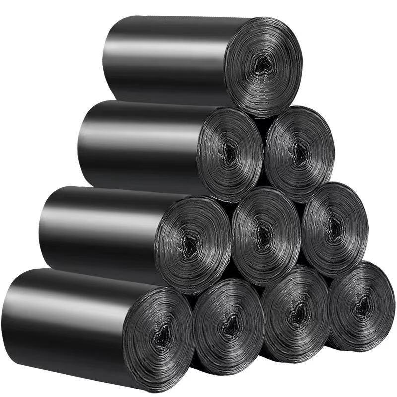 Extra Thick Black Handheld Trash Bags - Point-Break Style, Disposable Vest Design