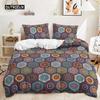 Bohemian Bedding Set Boho Flowers Duvet Cover Exotic Nationality Pillowcases Queen King for Woman Couple Bedroom Decorations