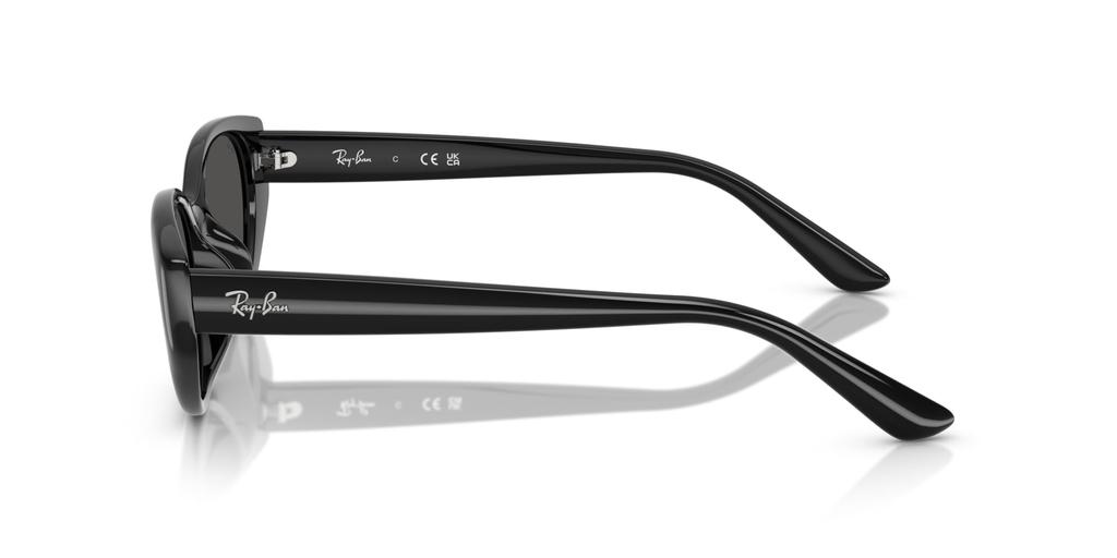 Óculos de sol 0RB4457D PRETO CINZA ESCURO 66778755 Ajuste Asiático Polarizado Ray-Ban
