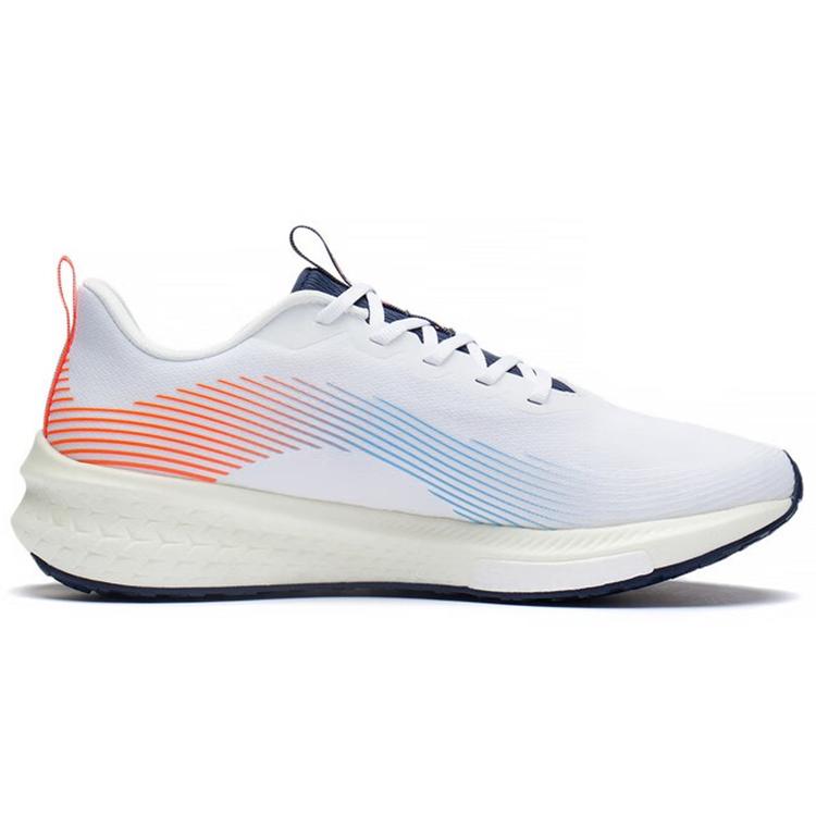 New LiNing Red Hare 5 Pro Cushioning Anti Slip And Wear Resistant Low Top Running Shoes Men's White Orange Blue ARMS025-2
