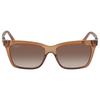 Ferragamo Brown Gradient Square Ladies Sunglasses Sf1027s 210 55