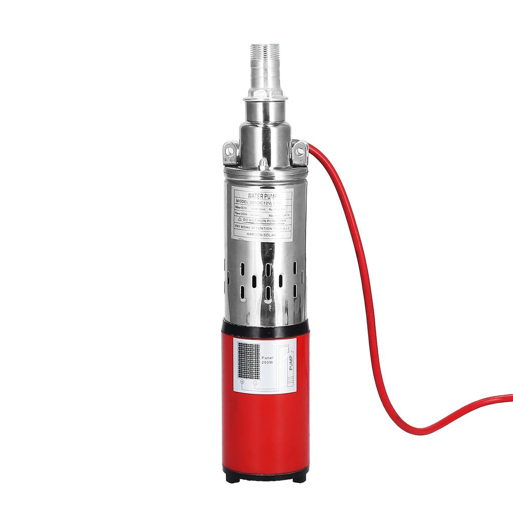 Pompă solară de apă DC 12V roșu ridicat?Șurub de ridicare submersibil pentru barcă de pescuit iaz de pește pentru agricultură