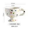 Retro Creative Ceramic Mug Hand Drawn Irregular High Legged Coffee Mug Milk Tea Cup Beverage Cup Household Tea Cup Water Cups
