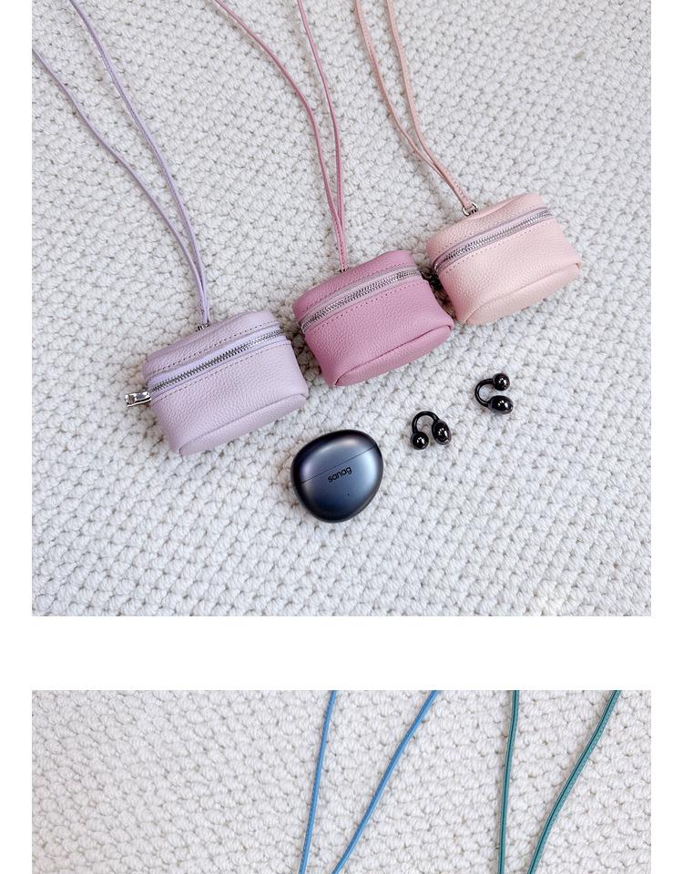 2025 Stylish Cowhide Mini Purse: Neck Hanging Lipstick, Earphone, Coin Holder