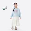 Girls' Contrast Bowknot Knit Sweatshirt