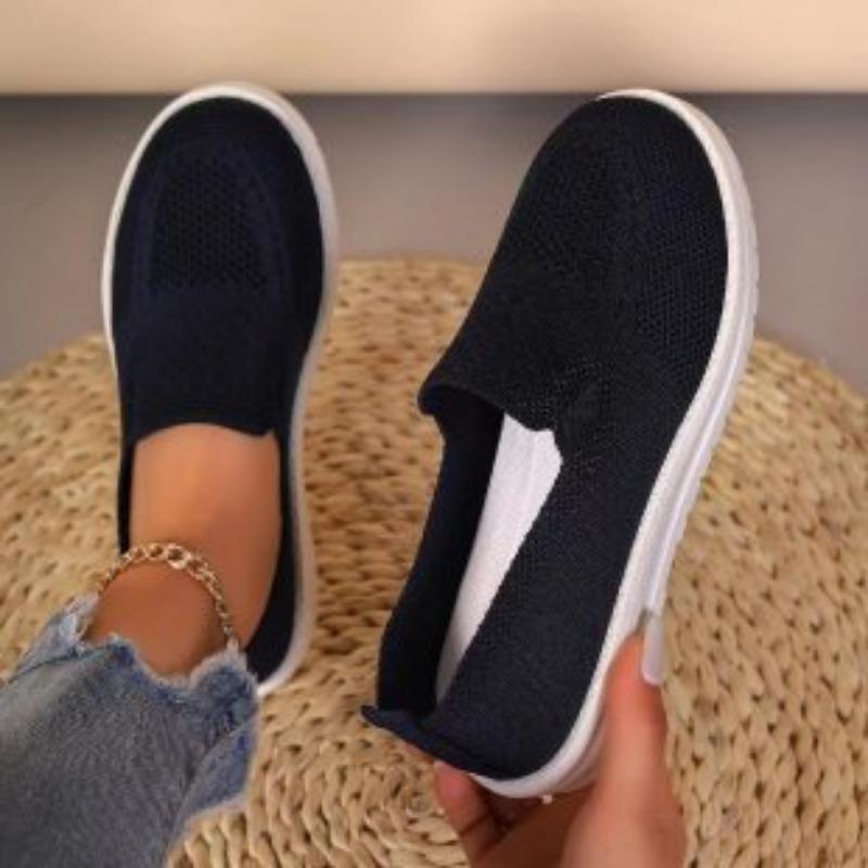Large Size Fly-woven One-pedal Low-top Single Shoes Women's Breathable Feet Light Lazy Board Shoes Wish