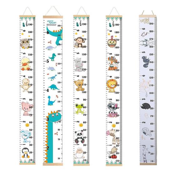 Animal Kids Growth Chart Children Room Nursery Bedroom Wall Hanging