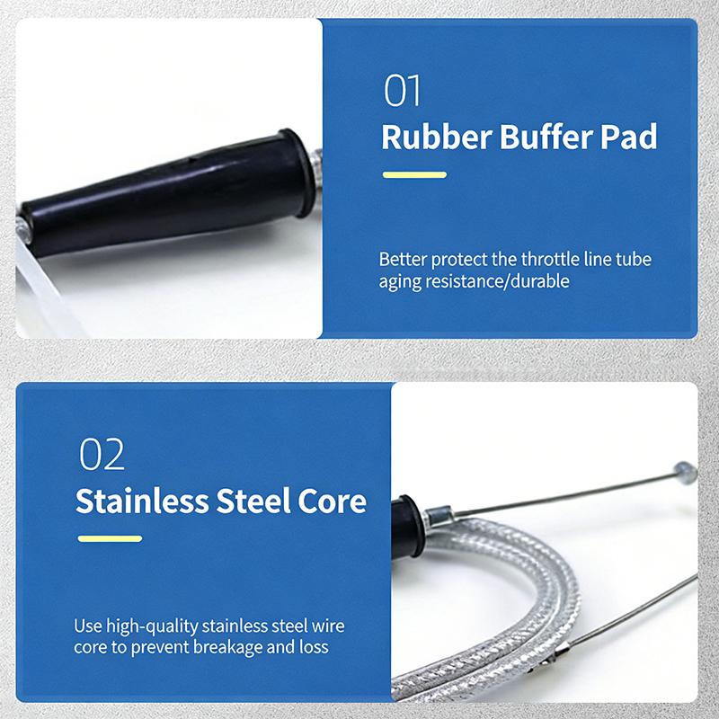 1Pcs Universal Motorcycle Accelerator Straight Connection Throttle Cable 1200Mm For Motorcycle Atv Cqr Crf