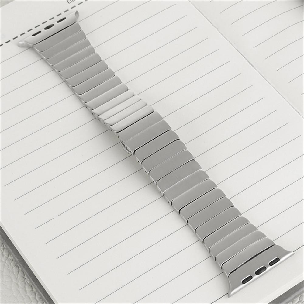 Official Stainless Band for Apple Watch 9 8 7 41mm 45mm Butterfly Clasp Watch Strap for IWatch Ultra 38 42mm 49mm Replacement Watch Band Accessories