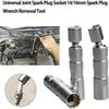 14 mm a 16 mm tenkostenné magnetické račňové objímky - Vhodné pre 3/8" pohon, 12-dielna súprava nástrojov na odstraňovanie zapaľovacích sviečok