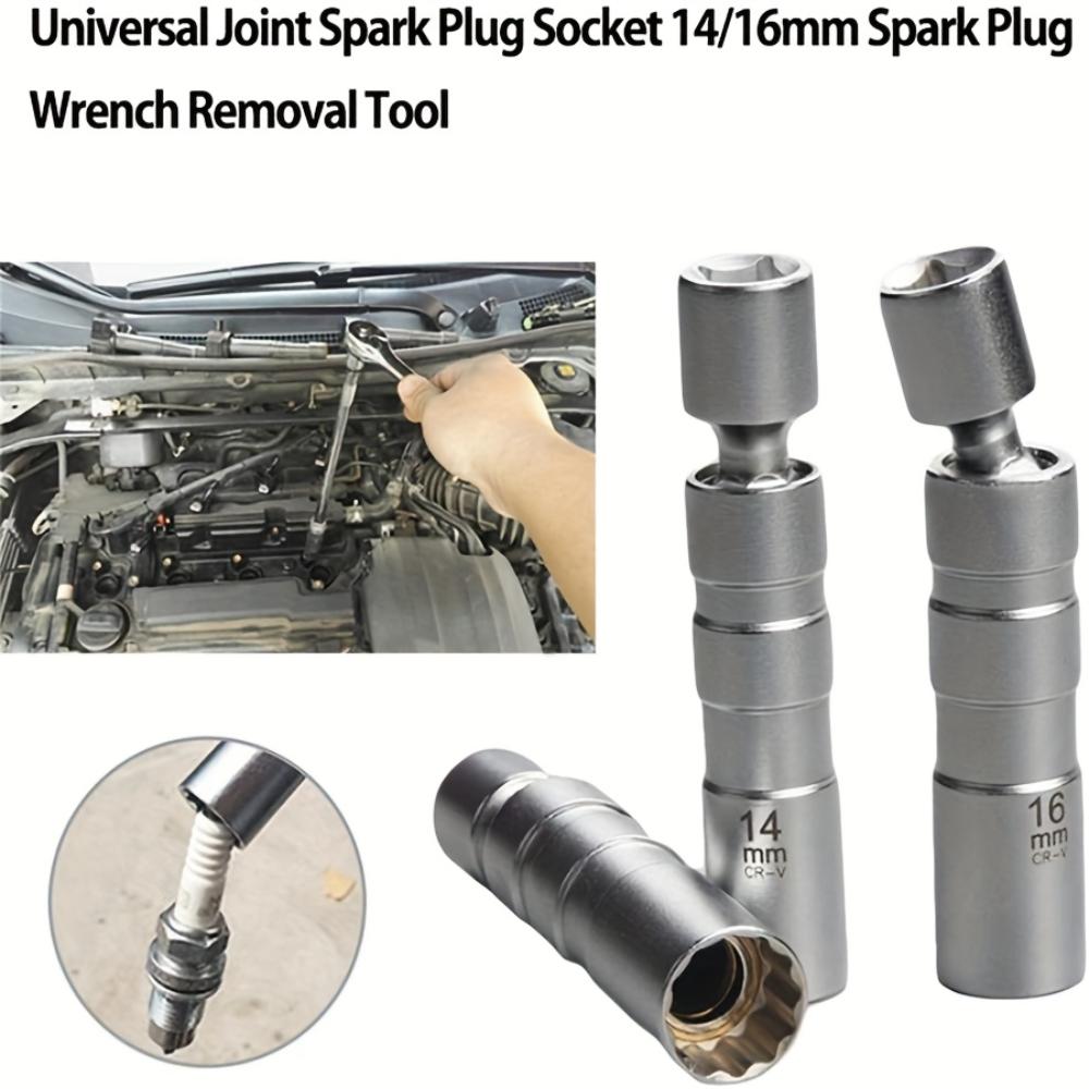 14 mm a 16 mm tenkostenné magnetické račňové objímky - Vhodné pre 3/8" pohon, 12-dielna súprava nástrojov na odstraňovanie zapaľovacích sviečok