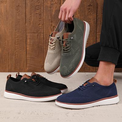 Breathable Men's Shoes Knit Mesh Super Comfortable Fabric Soft Sole Daily Versatile Summer New Men's Light Exercise Sports Shoes